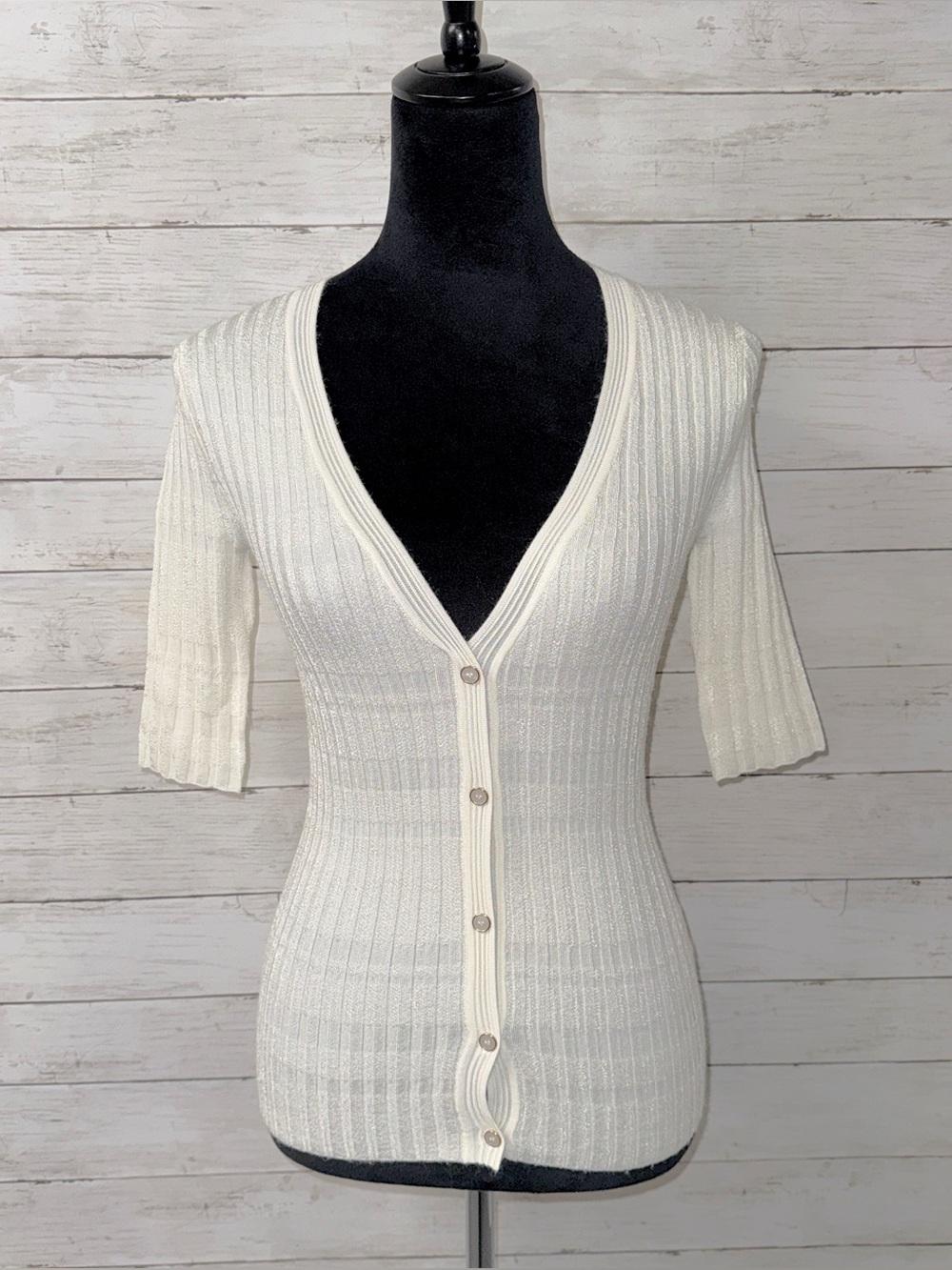 Veronica Beard Ribbed Cardigan - Picture 3 of 6